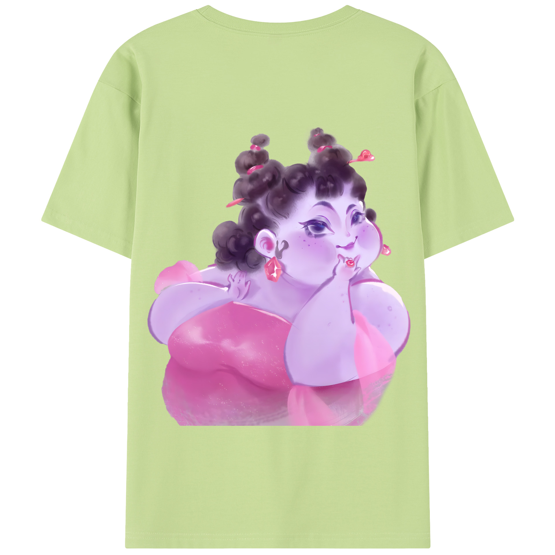 （画像用） Ne Zha 2 ナタ 魔童の大暴れ 綿100％半袖Tシャツ（背面プリント）